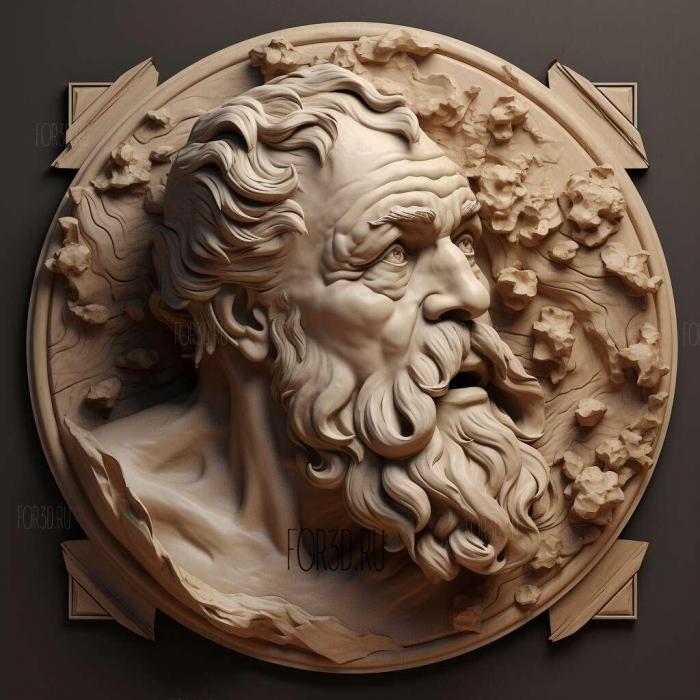 Democritus 1 stl model for CNC